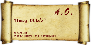 Almay Ottó névjegykártya